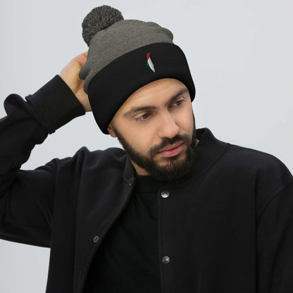 Palestinian Map Pom-Pom Beanie By Halal Cultures